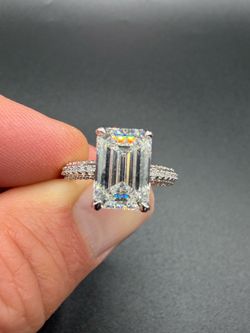 💎 IGI Certified 5.2+ cttw Emerald Cut Lab Diamond Ring | Retail $9,000+ • Only $2,988