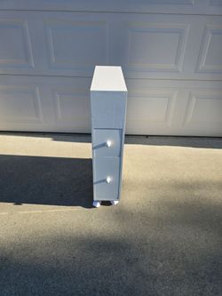Slim Rolling Bathroom Storage Cabinet / Toilet Rack – Fully Assembled!