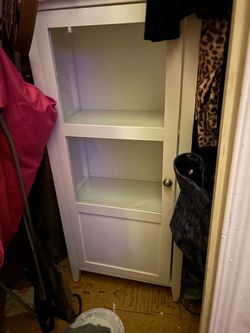 white three tier cabinet