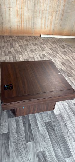 Large Sturdy Wooden Coffee Table with LED lighting