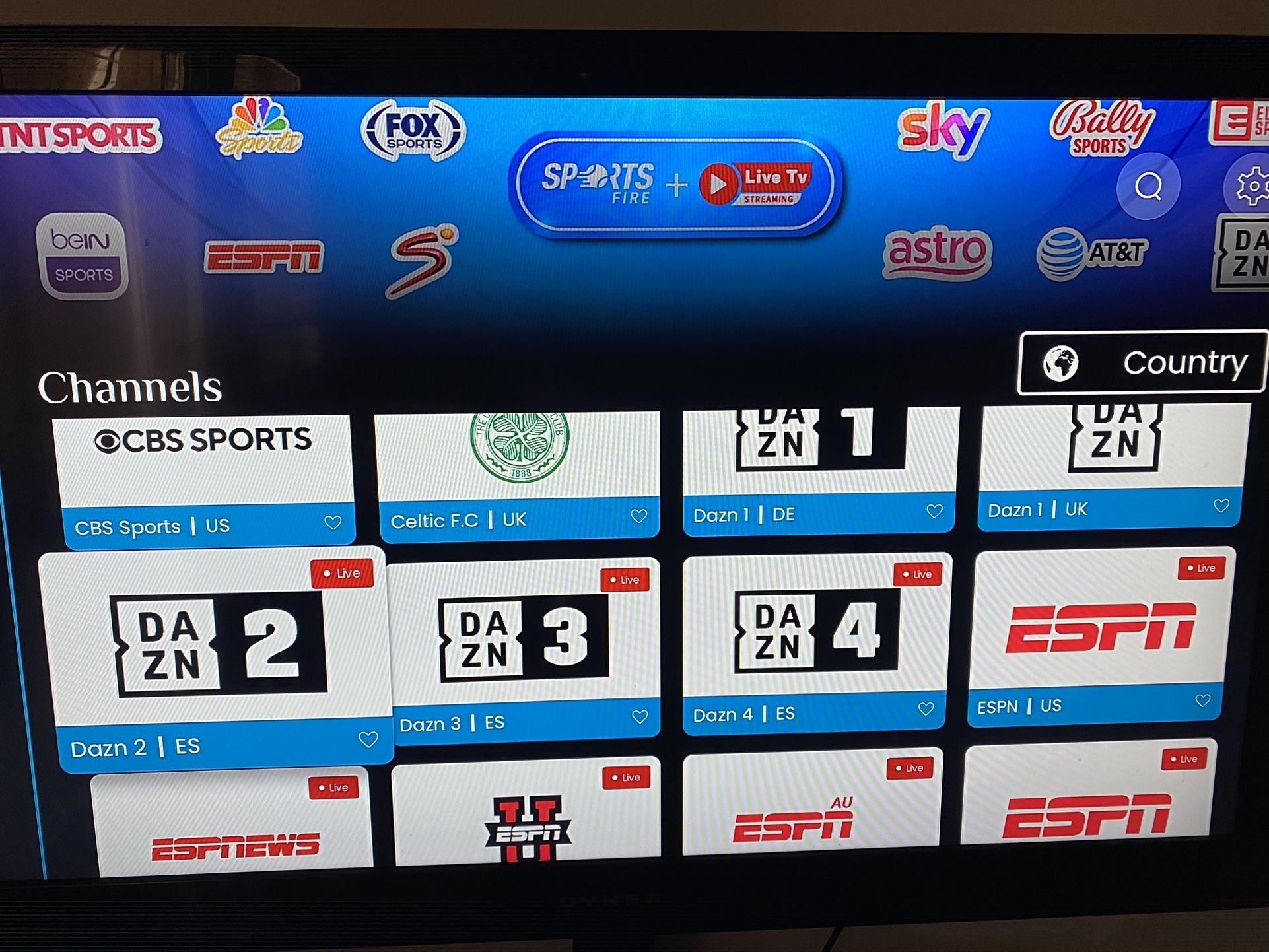 MOVIES, PAY PER VIEW, LIVE TV, SHOWS