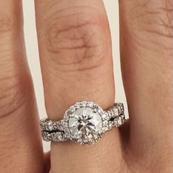 Designer Tacori Engagement Ring & Matching Wedding Band