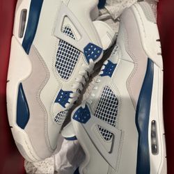 Air Jordan 4 Retro “Military Blue 2024” Size 10 Men’s REPLACEMENT BOX