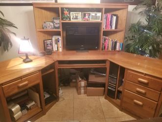 Solid Wood Computer Hutch