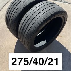 (2)275/40/21 Pirelli Pzero Run Flat PZ4
