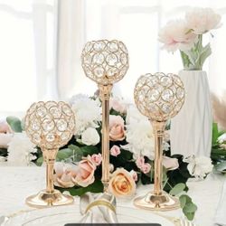 12 pieces crystal candle holder