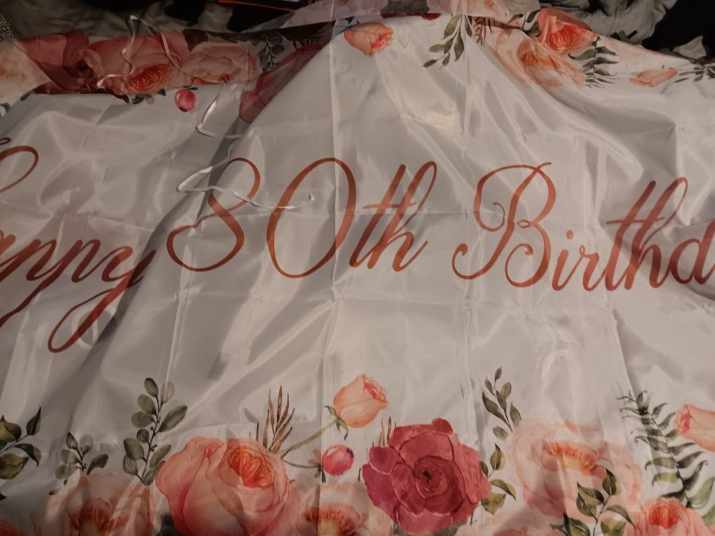 Happy 80th Birthday Banner
