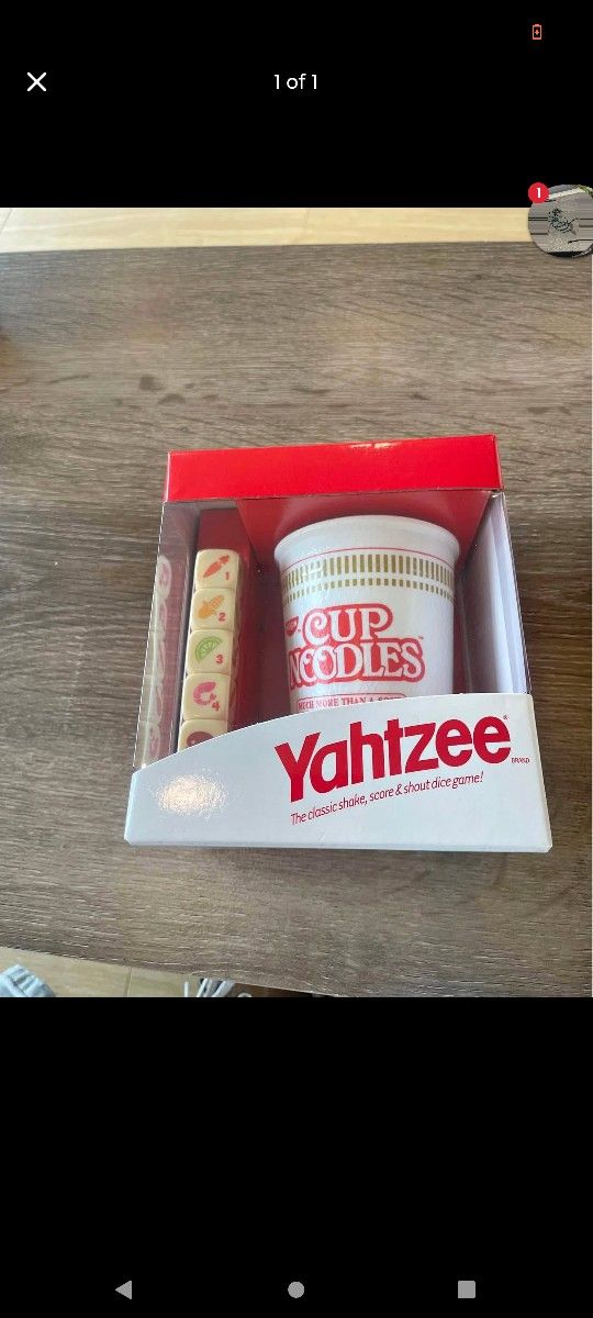 New Cup O Noodle Yahtzee Game