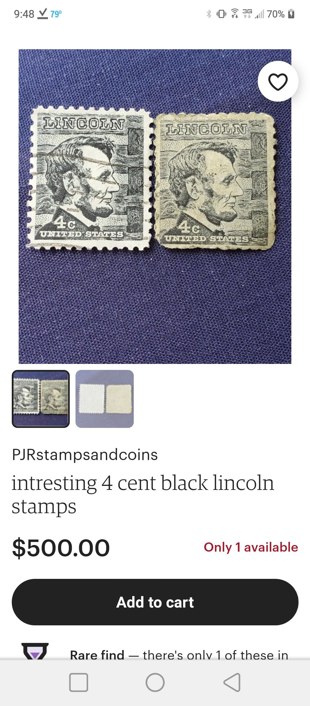 Lincoln 4cent stamp
