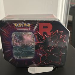 Pokémon TCG: Team Rocket Tin. SEALED/UNOPENED