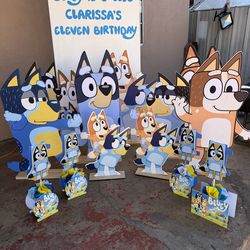 Bluey family party decorations