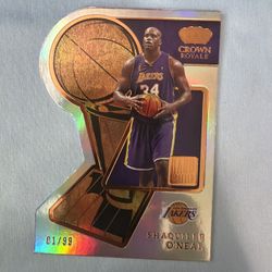 Shaquille O'Neal Lakers Crown Royale 01/99 Basketball Card