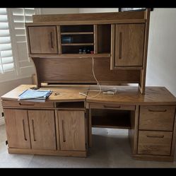 FREE : Must Go ASAP:  King Bed Set And Desk 