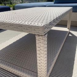 Woven Outdoor 26X46 Coffee Table.