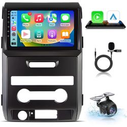 Car Radio for Ford F150 2009 2010 2011 2012: [2G+64G] 9 inch 1280 * 800 Touch Screen Stereo Head Unit with Wireless Carplay Android Auto GPS Bluetooth