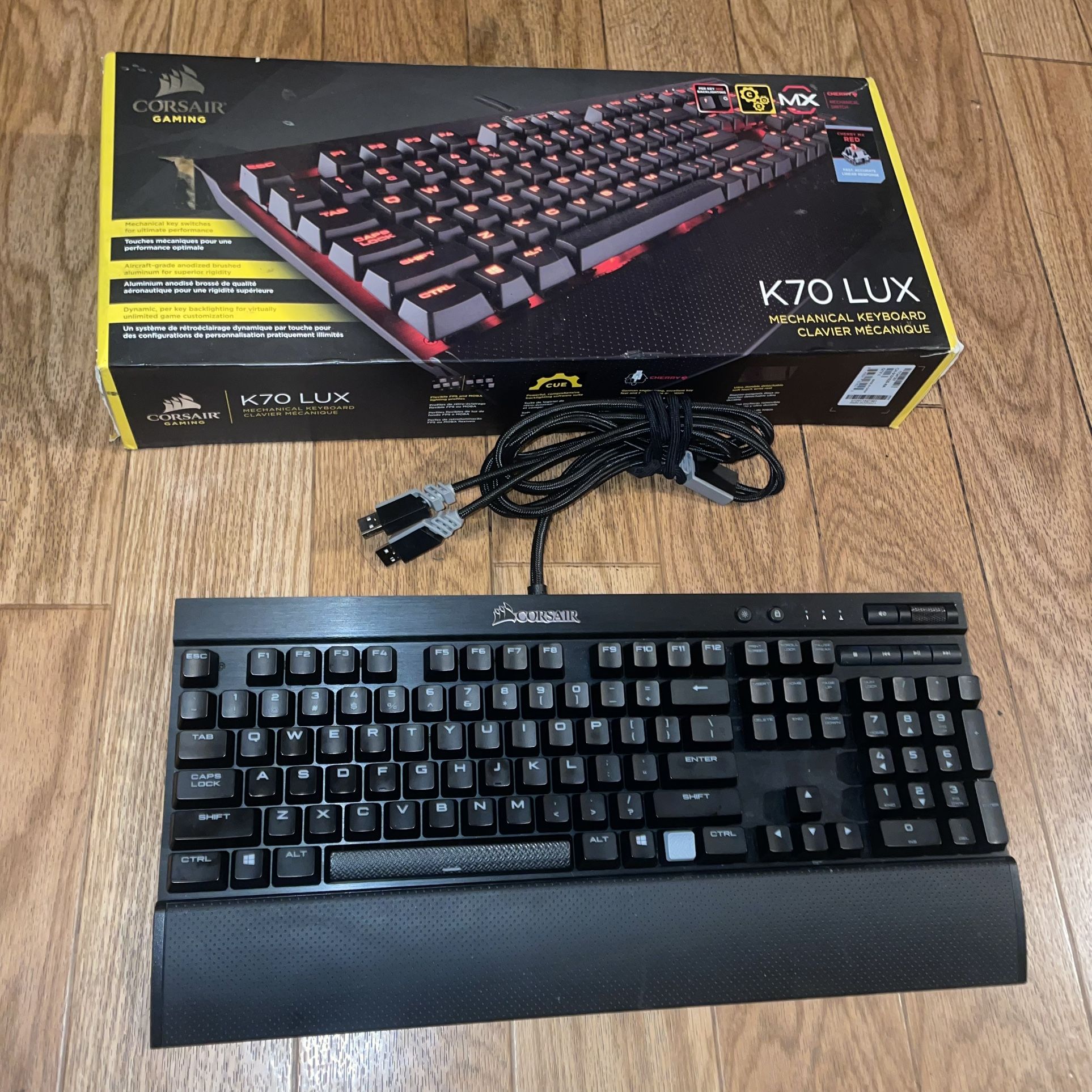 K70 Lux Mechanical Keyboard Practically New 