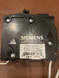 SIEMENS 20 AMP CIRCUIT BREAKER W/ SHUNT TRIP 1 POLE 120/240 B12000S01