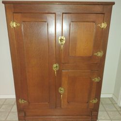 Ice Box with Brass Hardware
