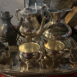 silver plated tea set