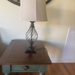 Vintage Green Wood Coffee Table And End Table Set