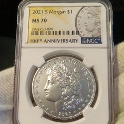 2021-S Morgan Silver Dollar MS 70 NGC  San Francisco Mint