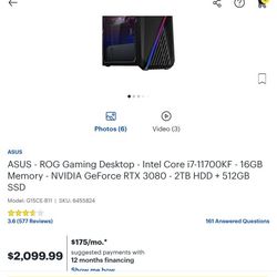 Asus Intel I7 Gaming Pc 