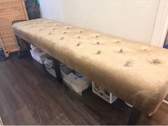 Green Velvet Bench