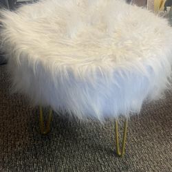White Vanity Stool