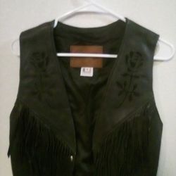 Vintage Women Leather Vest