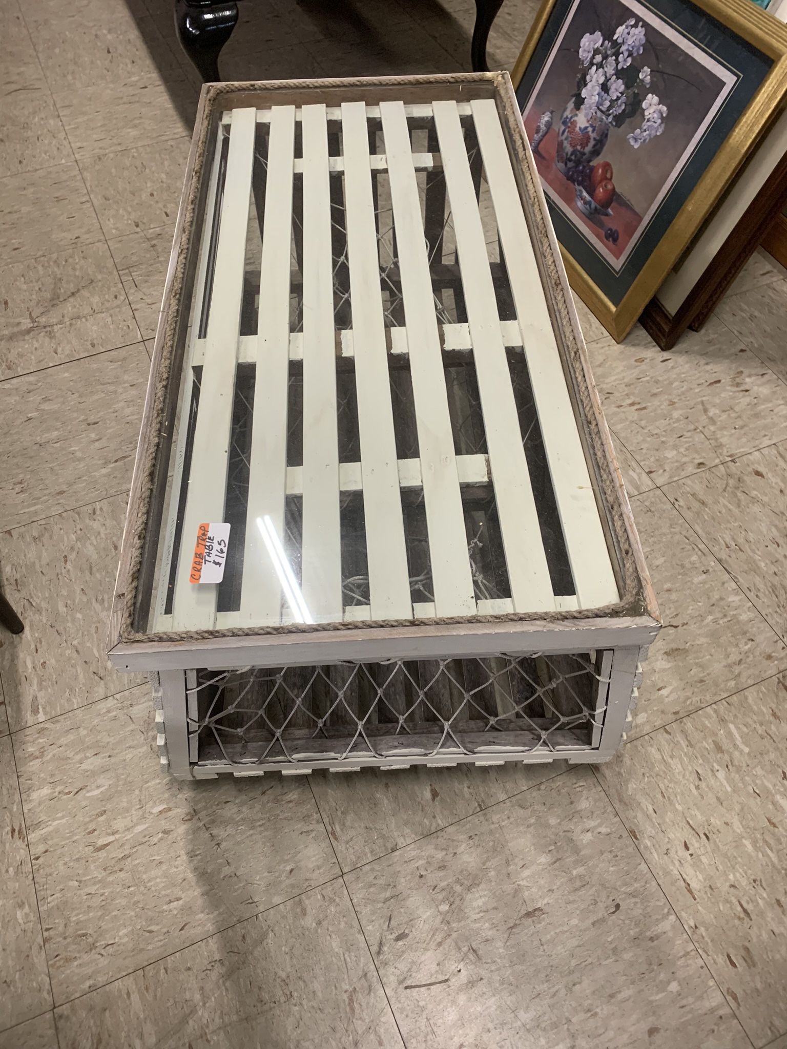 Rolling Crab Trap Coffee Table 