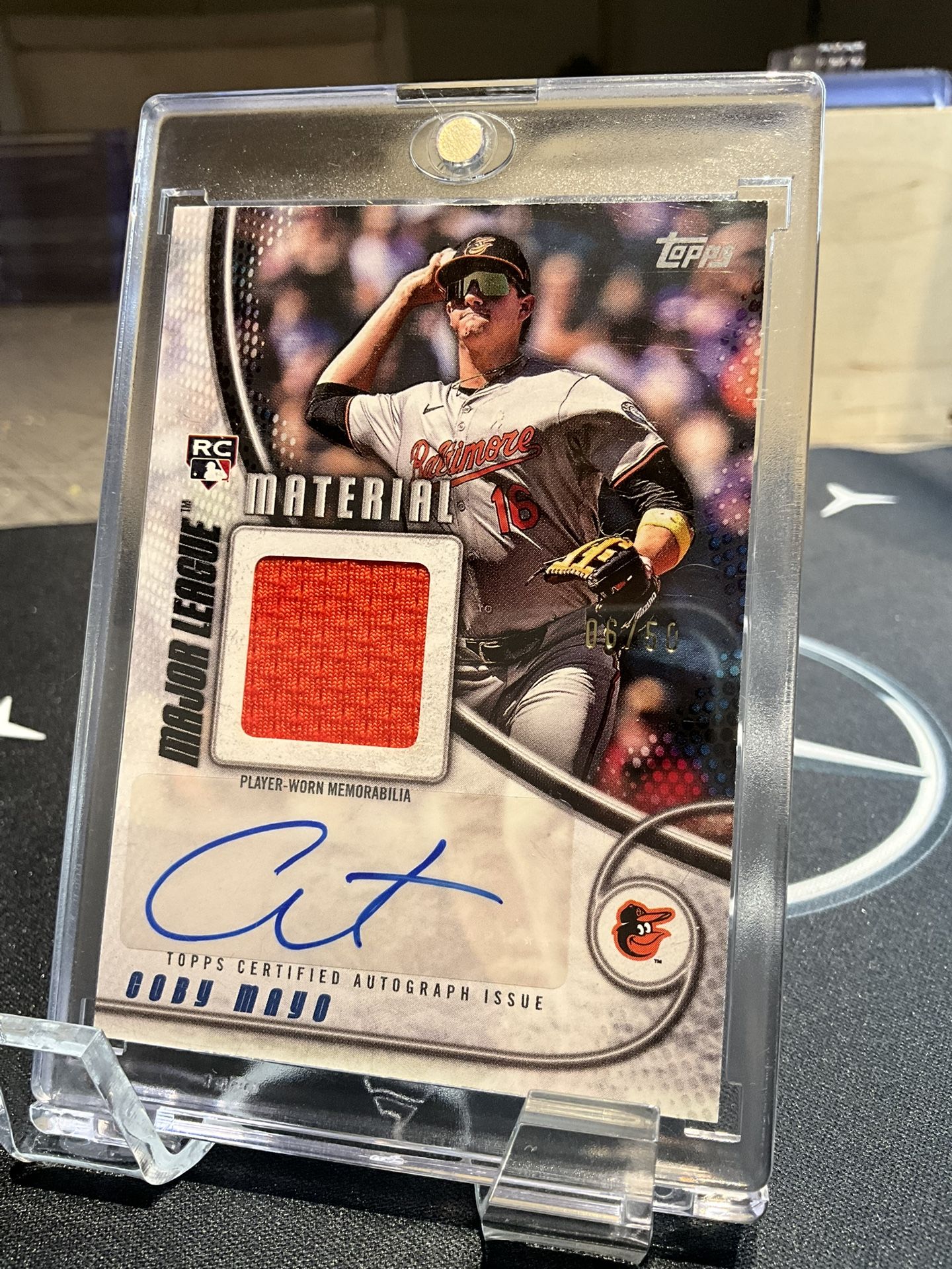 2025 Topps Series 2 Coby Mayo Relic And Auto And Numbered 