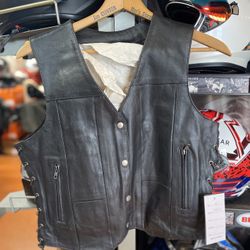 Motorcycle Leather Vest $70