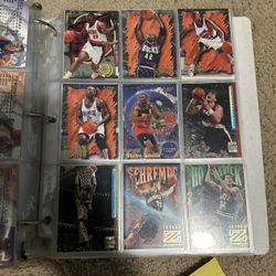 Lot Of 90s Basketball Cards In Binder sleeves - Nostalgic 