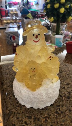 Lighted snowman Christmas decoration