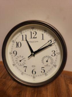 8.5" Round Sterling & Noble Wall Clock