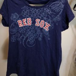 G3 FOR HER BY ALYSSA MILANO BOSTON RED SOX WOMEN’S T-SHIRT NAVY SIZE XL