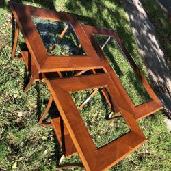 Coffee Table And Two End Tables With Glass