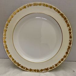 13”  WEDGWOOD Whitehall Cream Rim Gold Grape Vine  Chop Plate