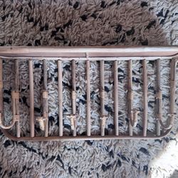 Wall shelf with hooks 