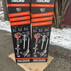 ECHO PAS-225VP 21.2 cc Gas 2-Stroke Attachment Capable Straight Shaft String Trimmer with Speed-Feed Head and Curved Shaft Edger Kit