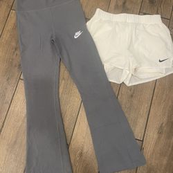 Girls Nike Leggings (2 Pairs) Girls Nike White Shorts Brand New Never Worn