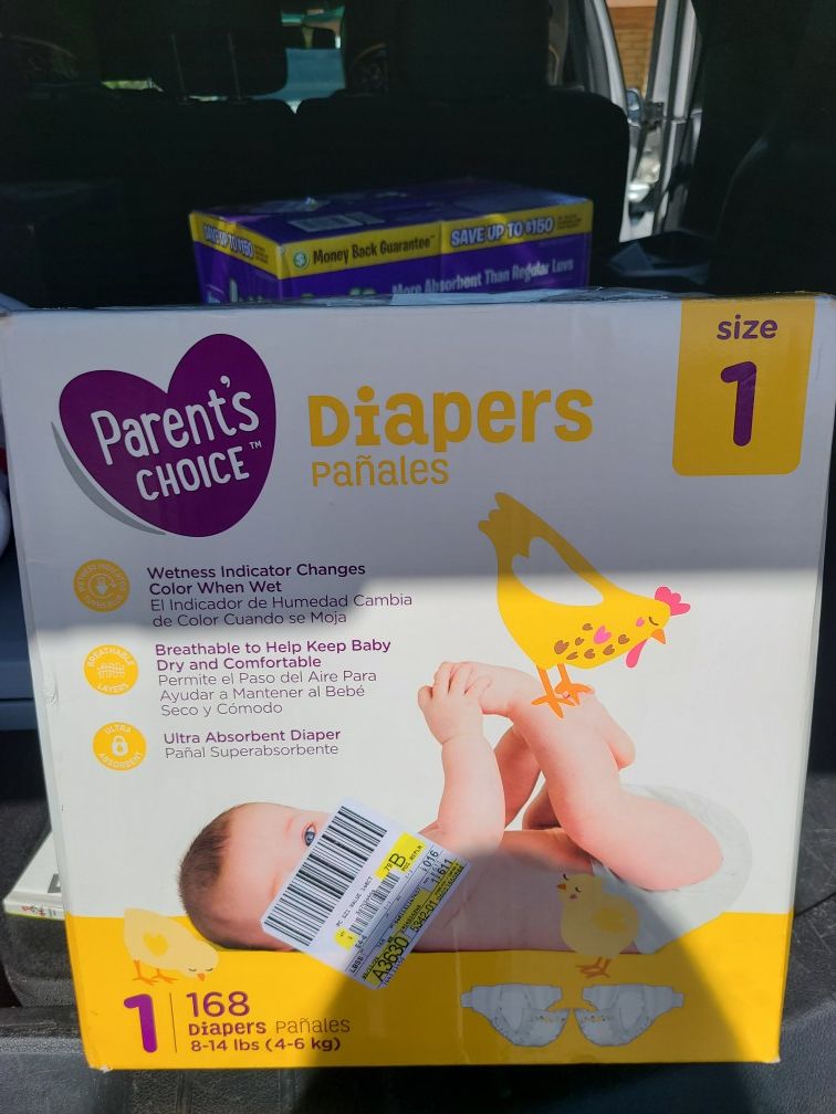 Baby diapers size 1