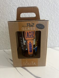 Enesco Designs by Lolita On Tap Hand-Painted Artisan Beer Pint Glass, 16 Ounce