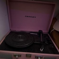 Pink Crosley record player