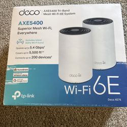 Deco Wifi Mesh Axe5400 Tri Band