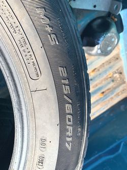 212/60-17 tires decent tread best offer