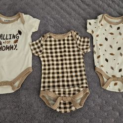 Infant Fall Bodysuit, Set of 3/ Size:0-3m