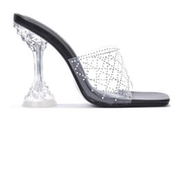 Cape Robbin Sz 7 Clear Mule Heels