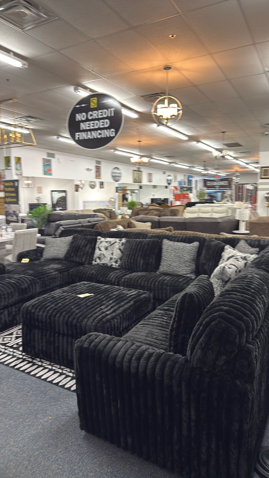 “Soft, Strong & Stylish — Black Or Brown Fluffy Couch Available in 7 Sizes!”