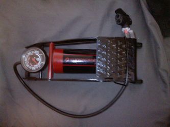Foot air pump   with duel nozzel